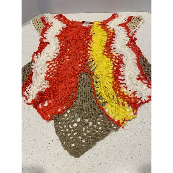 Vivid Collection of NY Hand Woven Top Womens Size Small - Picture 2 of 5